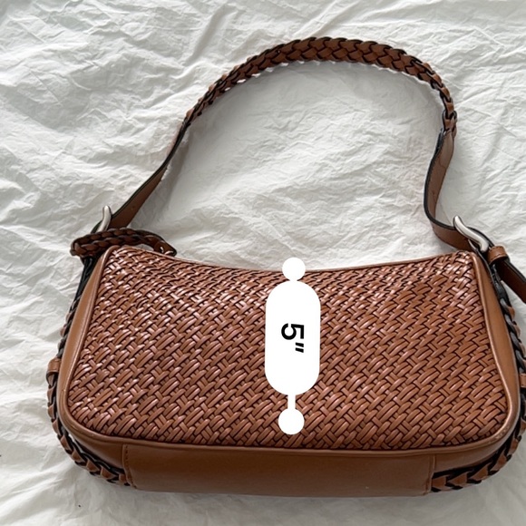 Talbots Brown Leather Woven Bag with Braided Straps – Excellent Condition - Picture 6 of 14